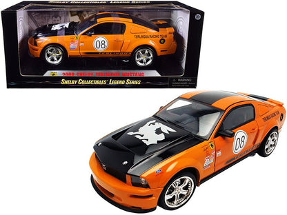 2008 Ford Shelby Mustang #08 "Terlingua" Orange and Black "Shelby Collectibles Legend" Series 1/18 Diecast Model Car by Shelby Collectibles  free shipping USA