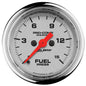 2-1/16 In. FUEL PRESSURE 0-15 PSI MARINE CHROME ULTRA-LITE