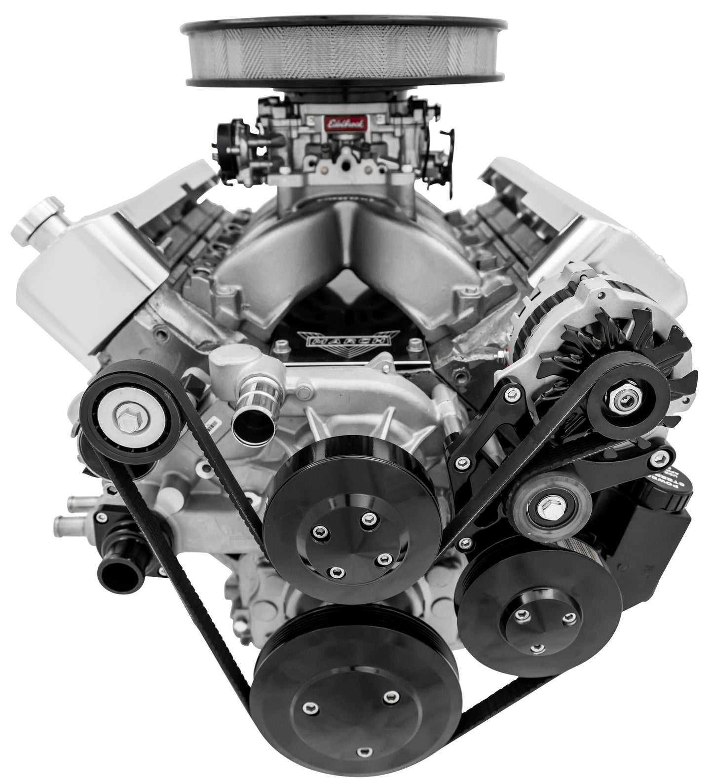Chevy LS Pro Track Serpentine System - PS & ALT - Black