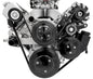 Chevy LS Pro Track Serpentine System - PS & ALT - Black
