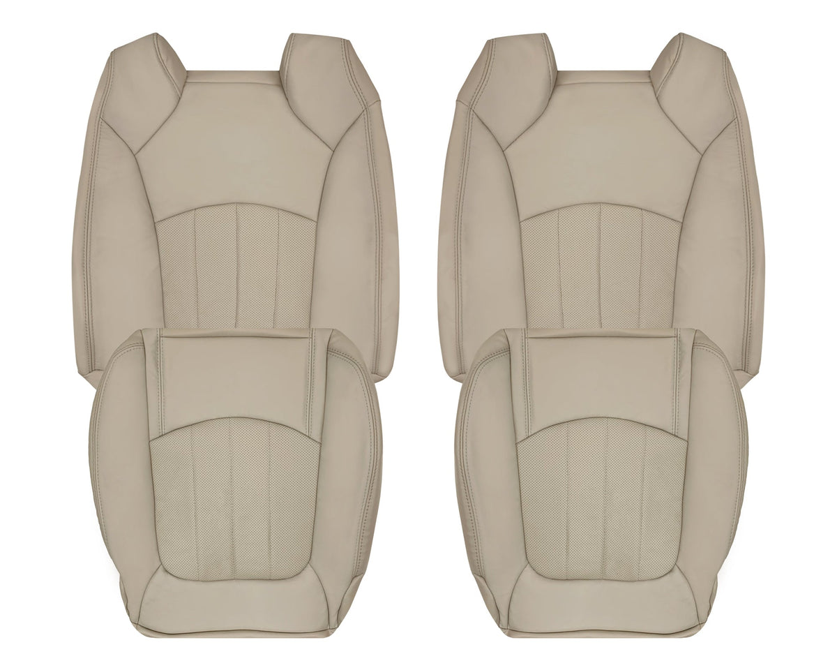 2008-2012 Buick Enclave Perforated Replacement Seat Covers In Tan: Choose Leather or Syn. Leather