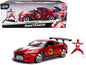 2009 Nissan GT-R (R35) Candy Red and Red Ranger Diecast Figurine "Power Rangers" 1/24 Diecast Model Car by Jada  free shipping USA