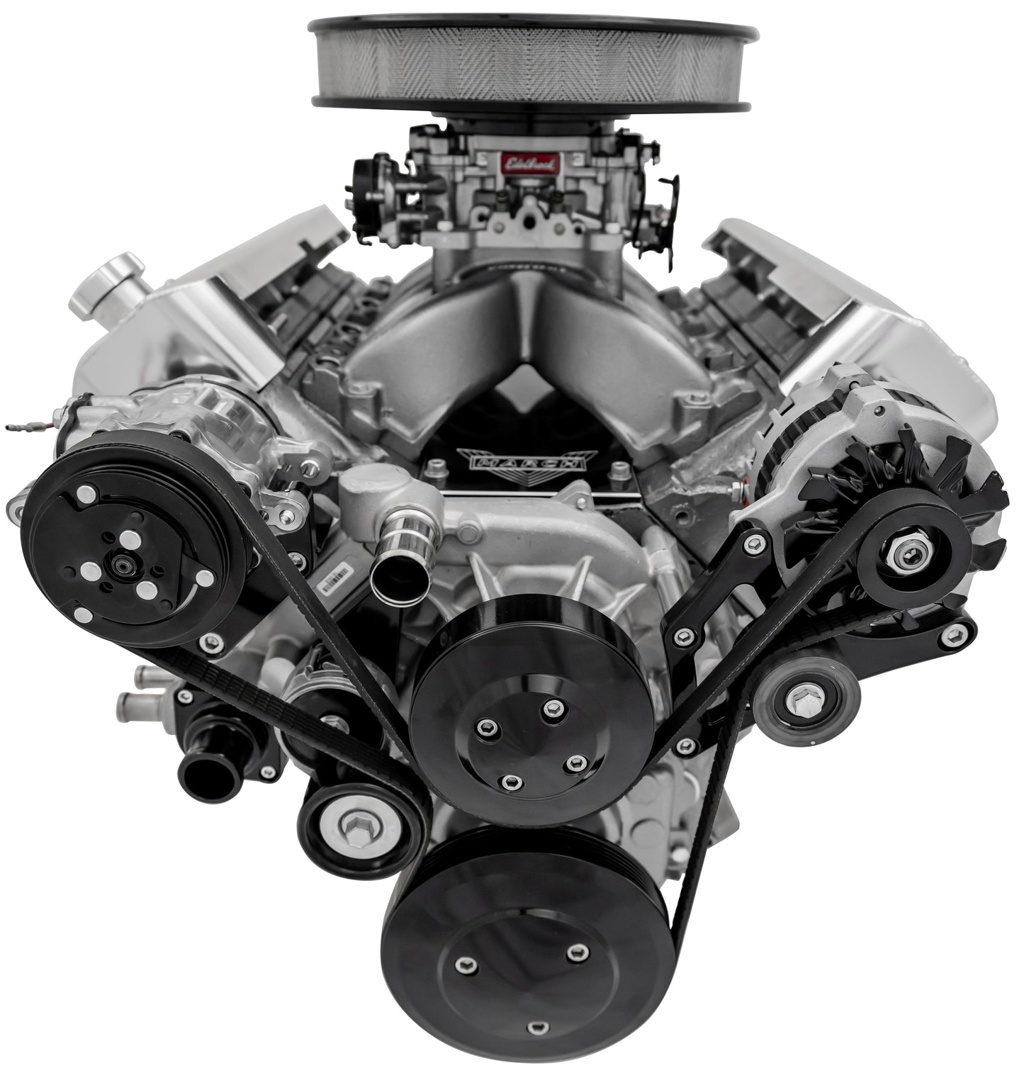 Chevy LS Pro Track Serpentine System - AC & ALT - Black