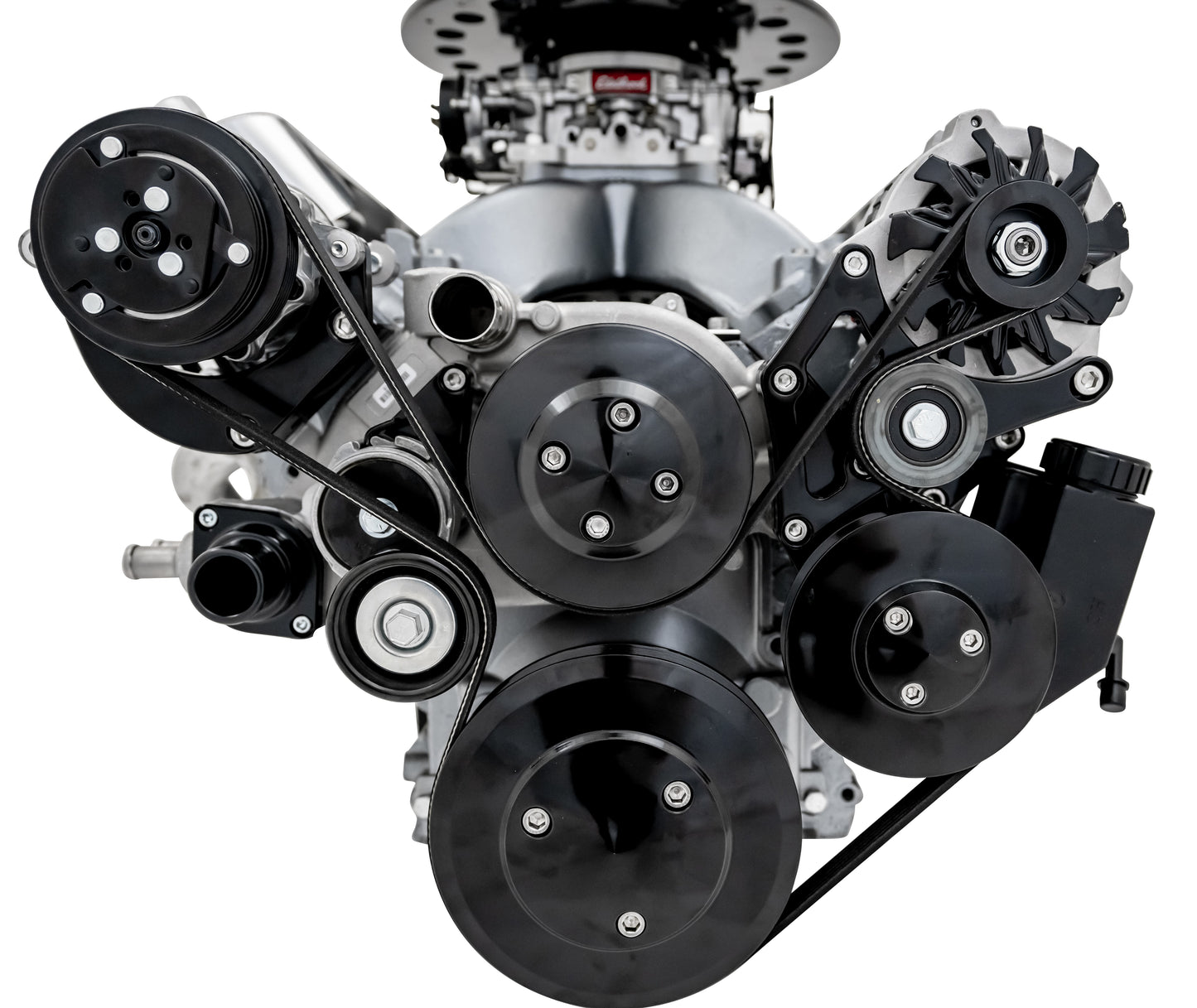 Chevy LS Black Style Track Serpentine Kit (AC/PS/ALT)