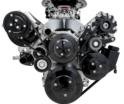 Chevy LS Black Style Track Serpentine Kit (AC/PS/ALT)