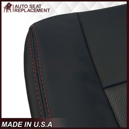 2008 - 2020 For Dodge Grand Caravan Replacement Bottom Seat Cover W/ Red Stitching: Choose your pattern