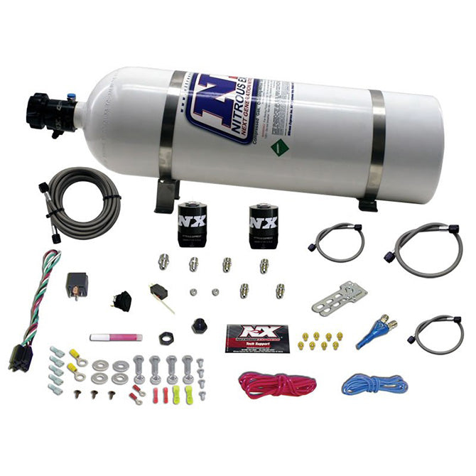 Nitrous Express - SHARK SHO 400 HP SINGLE NOZZLE SYSTEM WITH 15LB BOTTLE - 20112-15