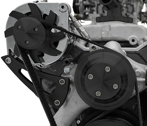 Small Block Chevy Ultra Alternator Bracket - LWP - Black