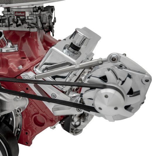 Small Block Chevy Outward Deluxe Alternator Bracket - SWP - Driver