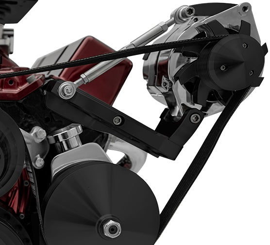 Big Block Chevy Outward Alternator Bracket - SWP - Driver - Black