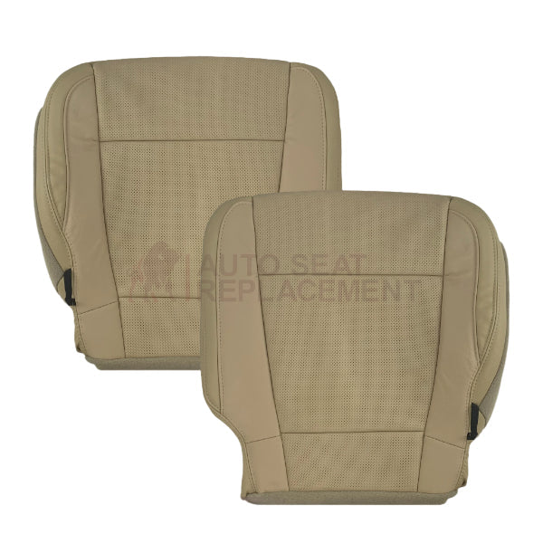 2015-2017 Ford F-150 Lariat Light Cashmere Tan Replacement Seat Covers in Genuine Leather or Synthetic Leather