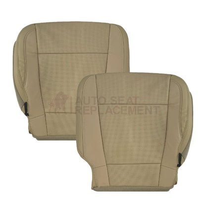 2015-2017 Ford F-150 Lariat Light Cashmere Tan Replacement Seat Covers in Genuine Leather or Synthetic Leather