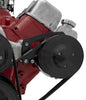 Big Block Chevy Ultra Power Steering Bracket - LWP  Mid-Mount - Black