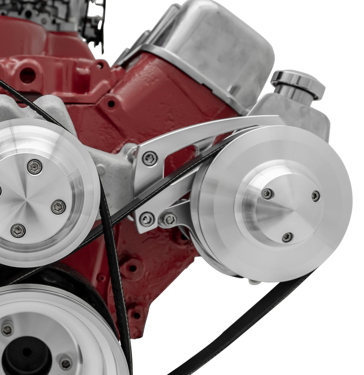 Big Block Chevy Ultra Power Steering Bracket - LWP  Mid-Mount