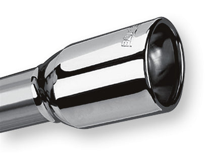 Tip 2.25in Inlet/ 3.625in X 2.5in Outlet Single Oval Rolled-Edge Angle-Cut