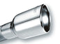 Tip 2.5in Inlet/ 4in Outlet Single Round Rolled-Edge Angle-Cut Lined