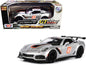 2019 Chevrolet Corvette ZR1 #2 Silver with Black and Orange Stripes "GT Racing" Series 1/24 Diecast Model Car by Motormax  free shipping USA