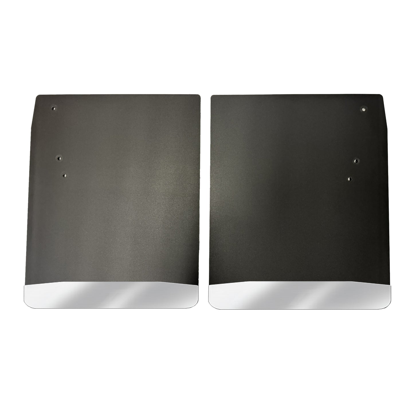 No Drill  Specific Design Rear Mud Flaps For The 2019+ Ram 3500 Dual Wheel Pickup With Stainless Steel Weights Pre-Installed - 20"W X 24"H - No Factory Flares
