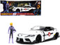 2020 Toyota Supra White and Roy Focker Diecast Figurine "Robotech" "Hollywood Rides" Series 1/24 Diecast Model Car by Jada  free shipping USA