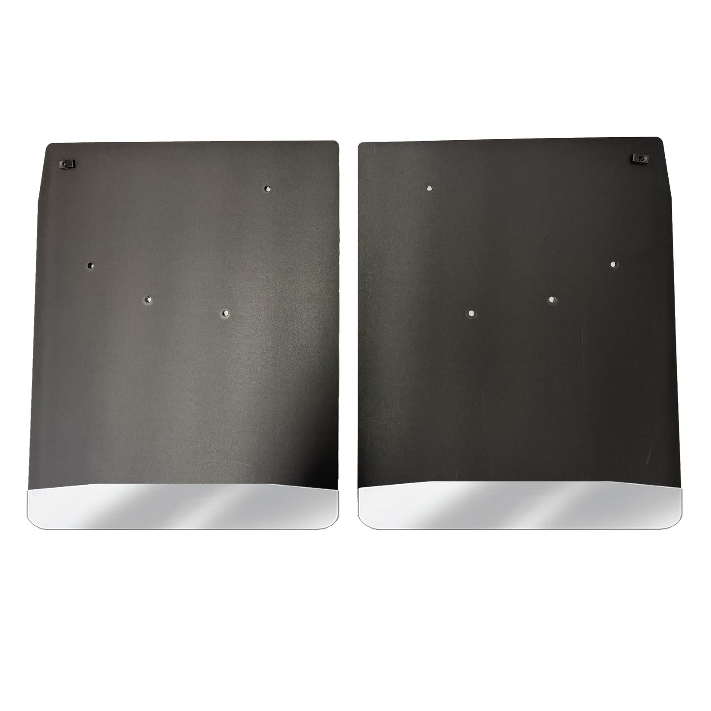 No Drill  Specific Design Rear Mud Flaps For The 20-24 Chevrolet 3500 Dual Wheel Pickup With Stainless Steel Weights Pre-Installed - 20"W X 24"H