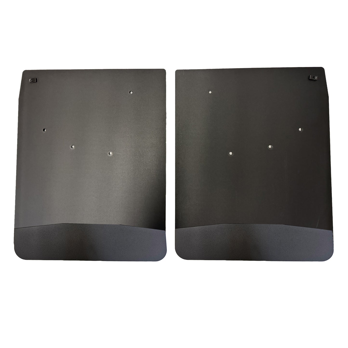 No Drill  Specific Design Rear Mud Flaps For The 20-24 Chevrolet 3500 Dual Wheel Pickups With Black-Powder Coated Stainless Steel Weights Pre-Installed - 20"W X 24"H