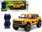 2021 Ford Bronco Orange Metallic with Extra Wheels "Just Trucks" Series 1/24 Diecast Model Car by Jada  free shipping USA