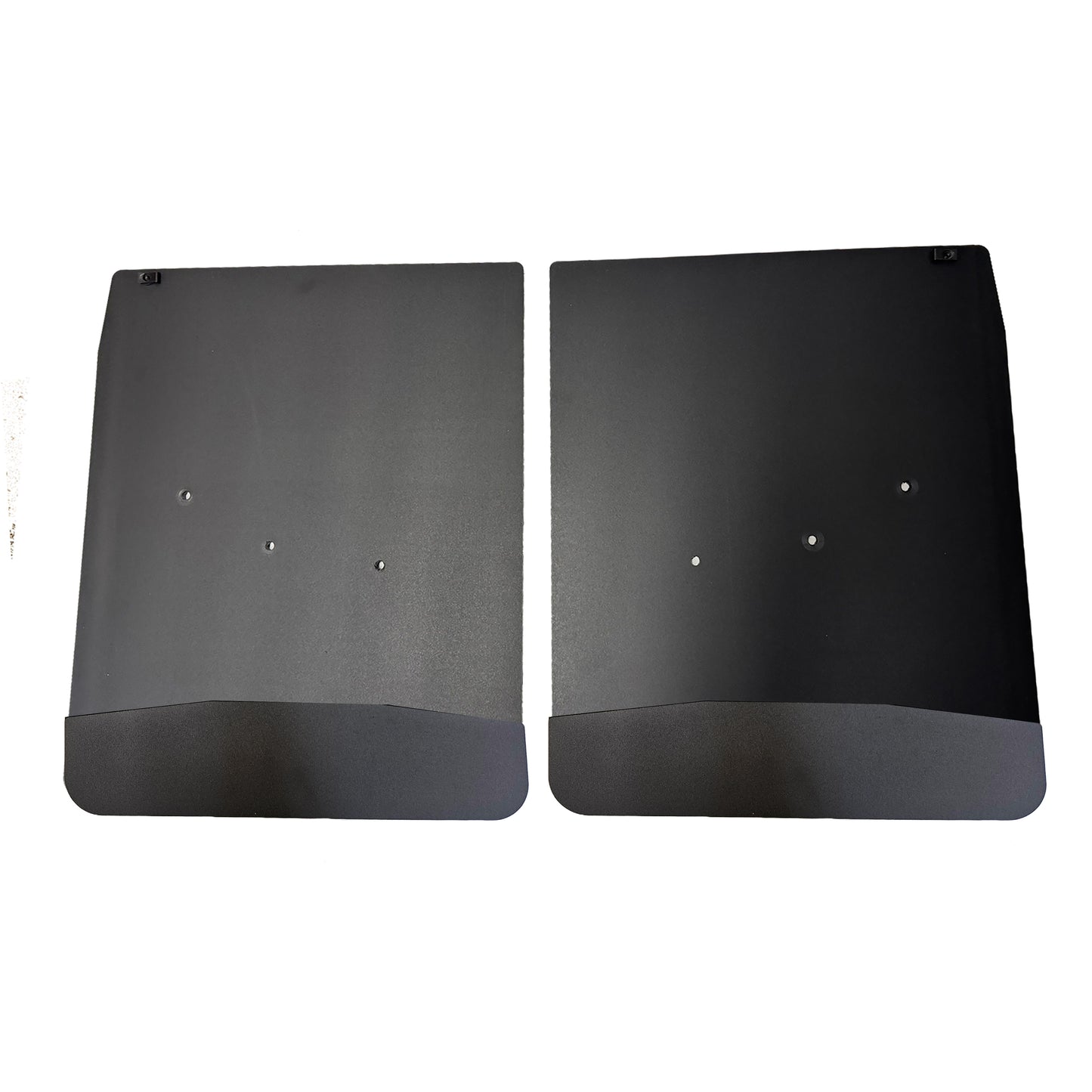 No Drill  Specific Design Rear Mud Flaps For The 20-24 GMC 3500 Dual Wheel Pickups With Black-Powder Coated Stainless Steel Weights Pre-Installed - 20"W X 24"H