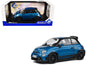 2022 Fiat 695 Abarth "Tributo 131 Rally" Podium Blue Metallic with Black Side Stripes 1/18 Diecast Model Car by Solido  free shipping USA