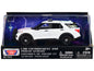 2022 Ford Police Interceptor Utility Plain White "Law Enforcement and Public Service" Series 1/43 Diecast Model Car by Motormax  free shipping USA