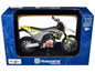 2023 Husqvarna 701 Supermoto Motorcycle Matt Black and Gray with Yellow and White Accents with Display Base 1/12 Diecast Model by Maisto  free shipping USA