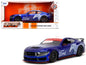 2024 Ford Mustang Dark Horse Candy Blue with White Top and "Mustang Horse Graphics" "Bigtime Muscle" Series 1/24 Diecast Model Car by Jada  free shipping USA