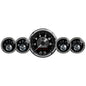 5 PC. GAUGE KIT 3-3/8 In. & 2-1/16 In.  GPS SPEEDO W/LCD ODO PRESTIGE BLACK DIAMOND