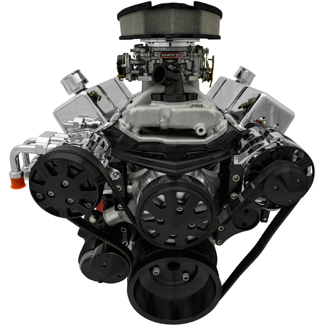 Small Block Chevy Ultra Serpentine System - All Inclusive - AC & ALT - Black