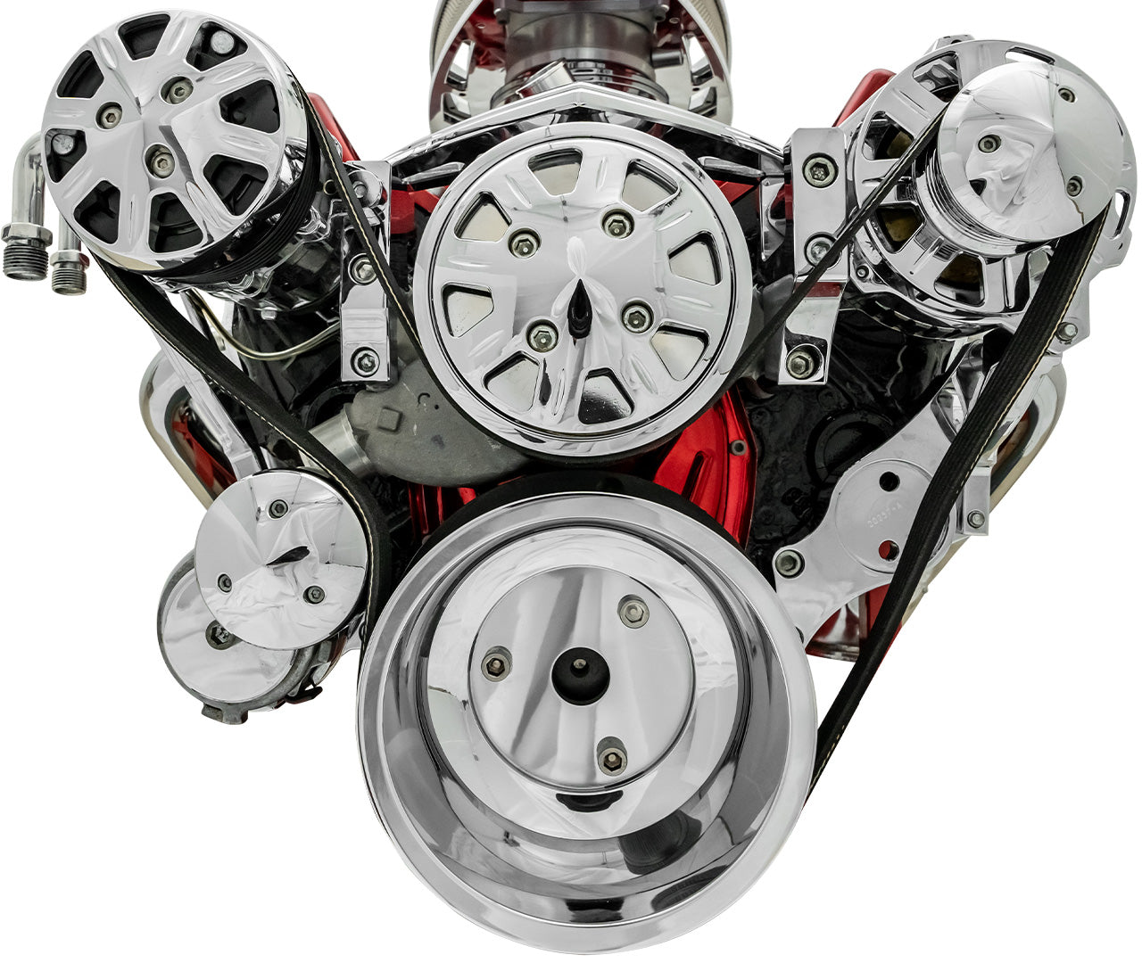 Big Block Chevy Ultra Serpentine System - All Inclusive - AC & ALT - Chrome