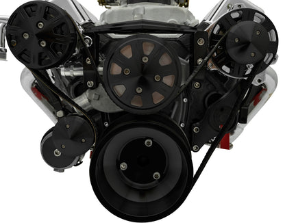 Big Block Chevy Ultra Serpentine System - All Inclusive - AC & ALT - Black
