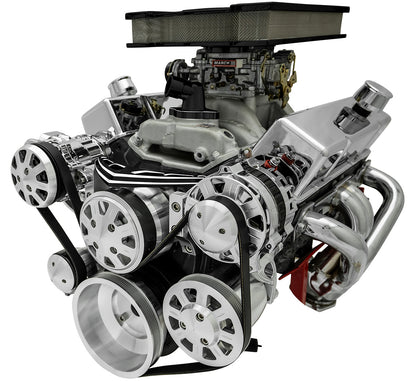Big Block Chevy Ultra Serpentine System - All Inclusive - AC & PS - Black Onyx