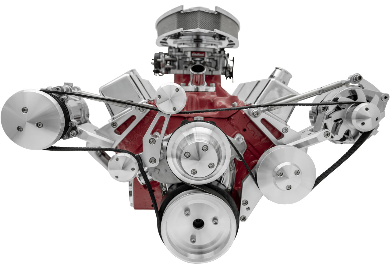 Small Block Chevy Serpentine Conversion - SWP - Outward - AC & PS - GMT2