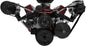 Small Block Chevy Serpentine System; SWP; Reverse; Outward; Saginaw-Press; Black