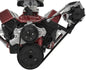 Small Block Chevy High Flow Serpentine Conversion - Outward - ALT Only - Black