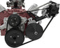 Small Block Chevy Serpentine Conversion Deluxe - Outward - Saginaw-Key - Black