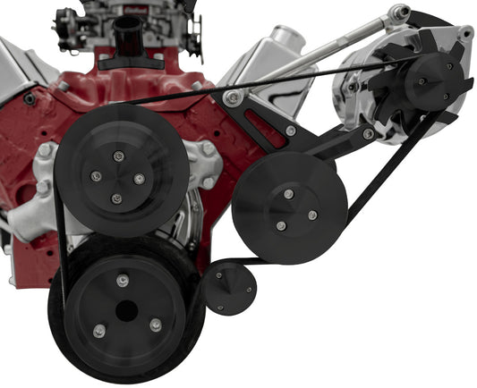 Big Block Chevy Serpentine Conversion Deluxe - Outward - GMT2 - Black