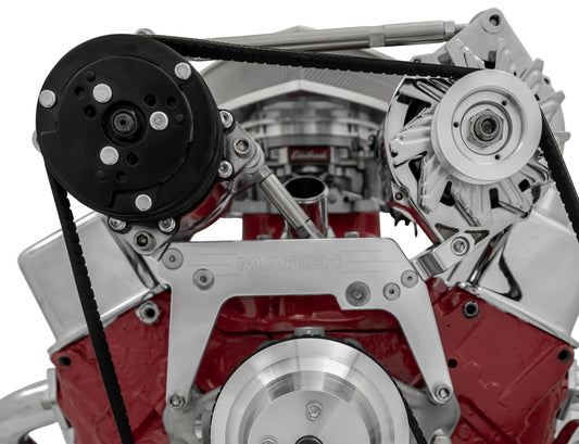 Small Block Chevy High Mount AC & ALT Bracket - SWP