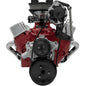Small Block Chevy High Flow Serpentine Conversion; ALT Only; Driver; SWP; Black