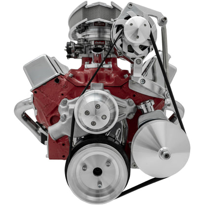 Small Block Chevy High Flow Serpentine Conversion - Driver - SWP - Saginaw-Key
