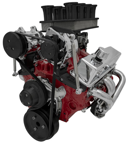 Big Block Chevy Serpentine Conversion Ultra - Inward - SWP - AC & ALT - Black