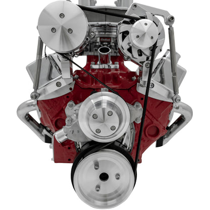 Small Block Chevy Serpentine Conversion - Inward - AC & ALT - SWP - Reverse