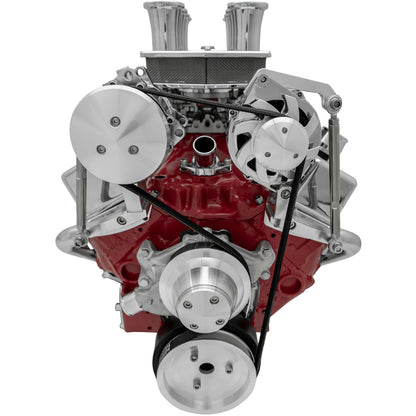Small Block Chevy Serpentine Conversion - Inward - AC & ALT - SWP - Reverse