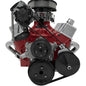 Small Block Chevy Serpentine System - Inward - PS - SWP - Saginaw-Key - Black
