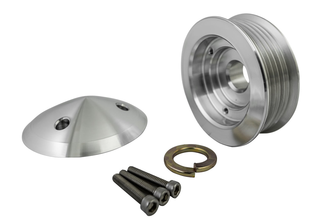 Serpentine Alternator Pulley W/ Cover - Silver (2.75")