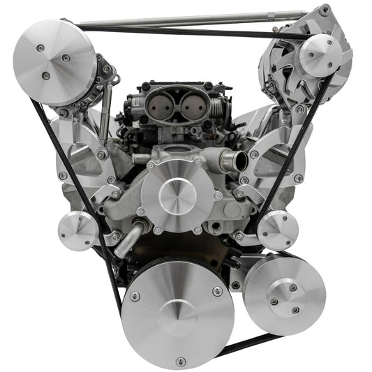 Chevy LT1 Gen II Serpentine Conversion - High Mount - AC & PS - Corvette - GMT2